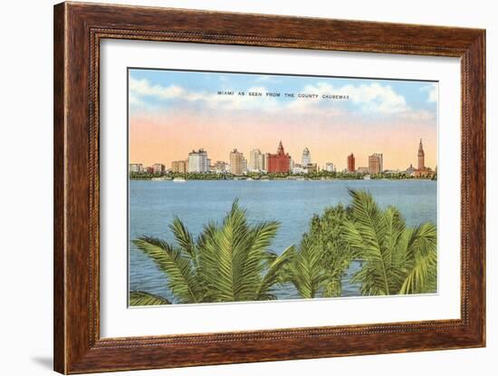 Miami Skyline, Florida-null-Framed Art Print