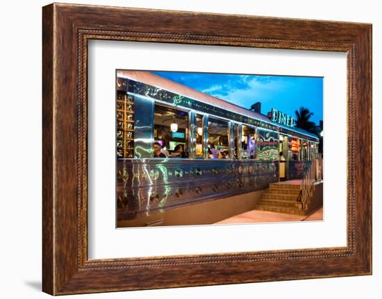 Miami South Beach and Art Deco - Diner Restaurant - Florida - USA-Philippe Hugonnard-Framed Photographic Print