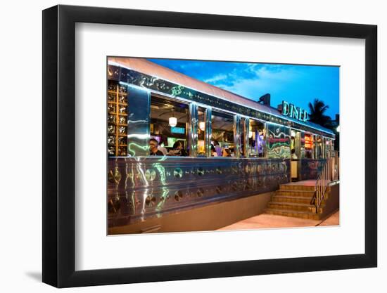 Miami South Beach and Art Deco - Diner Restaurant - Florida - USA-Philippe Hugonnard-Framed Photographic Print