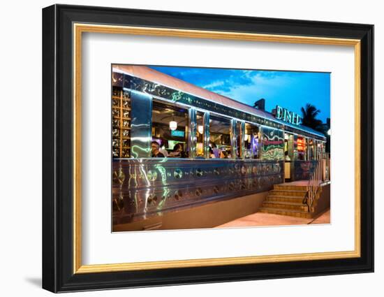 Miami South Beach and Art Deco - Diner Restaurant - Florida - USA-Philippe Hugonnard-Framed Photographic Print