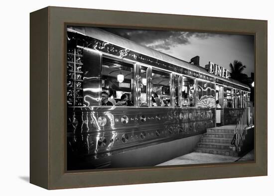 Miami South Beach and Art Deco - Diner Restaurant - Florida - USA-Philippe Hugonnard-Framed Premier Image Canvas