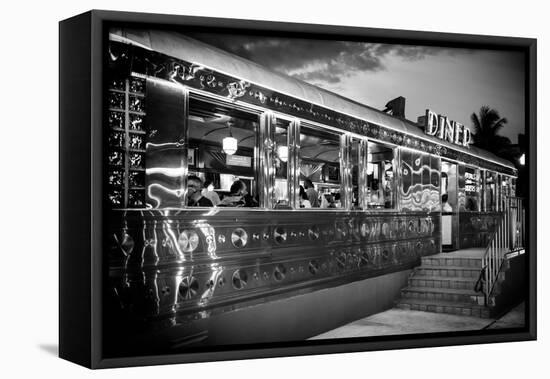 Miami South Beach and Art Deco - Diner Restaurant - Florida - USA-Philippe Hugonnard-Framed Premier Image Canvas