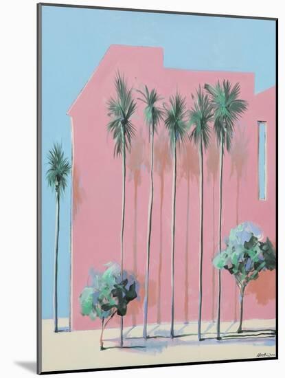 Miami twice, 2020 (oil on canvas)-Andrew Hewkin-Mounted Giclee Print