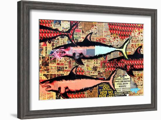 Miami-Shark Toof-Framed Art Print