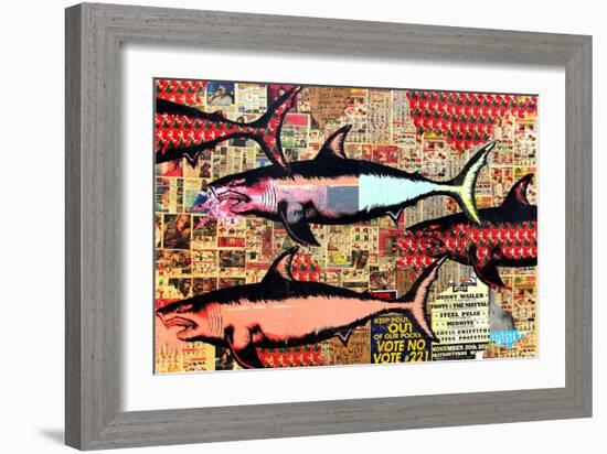 Miami-Shark Toof-Framed Art Print