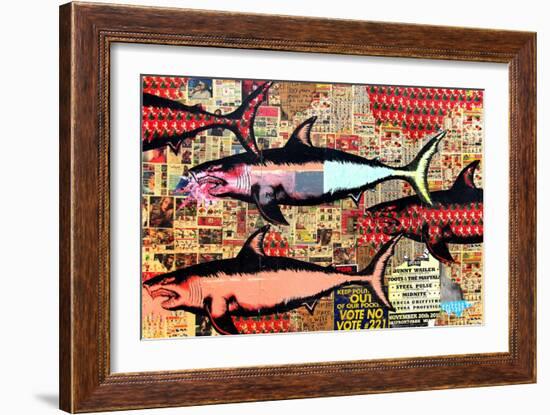 Miami-Shark Toof-Framed Art Print