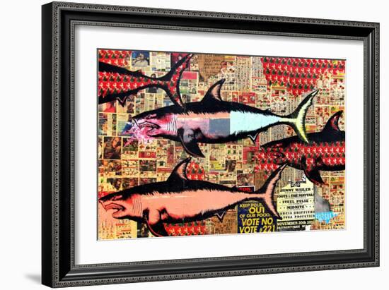 Miami-Shark Toof-Framed Art Print