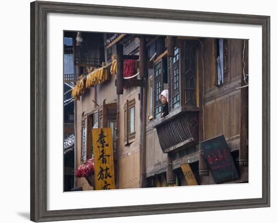 Miao Village House, Xijiang, Guizhou, China-Keren Su-Framed Photographic Print