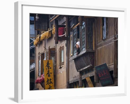 Miao Village House, Xijiang, Guizhou, China-Keren Su-Framed Photographic Print