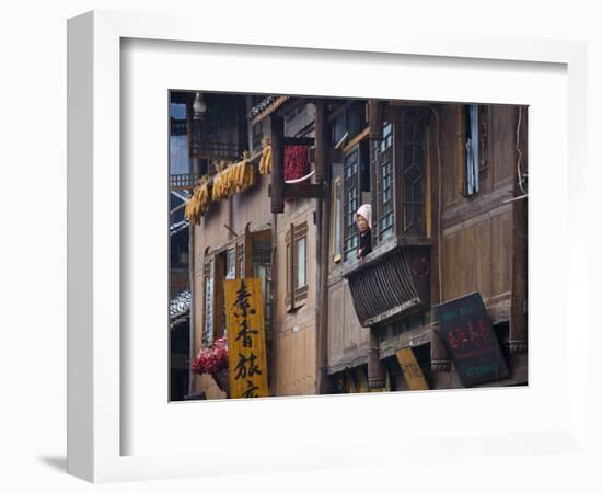 Miao Village House, Xijiang, Guizhou, China-Keren Su-Framed Photographic Print