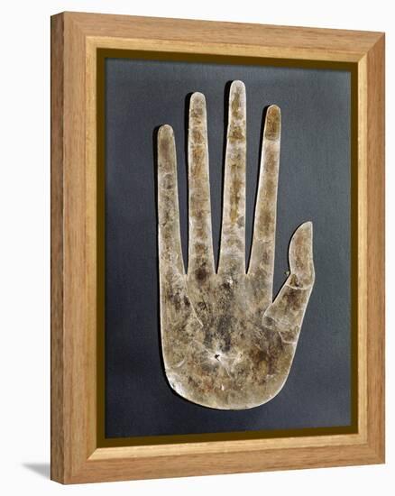 Mica hand, Native American, Hopewell culture, from Ohio, 300 BC - 500-Werner Forman-Framed Premier Image Canvas