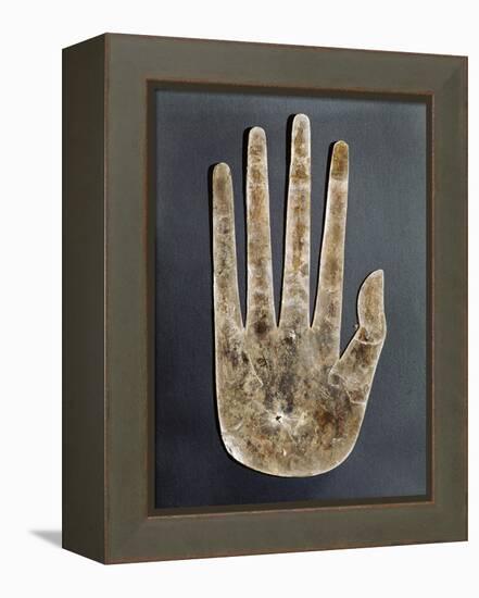 Mica hand, Native American, Hopewell culture, from Ohio, 300 BC - 500-Werner Forman-Framed Premier Image Canvas