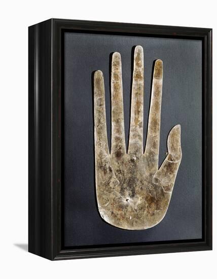 Mica hand, Native American, Hopewell culture, from Ohio, 300 BC - 500-Werner Forman-Framed Premier Image Canvas