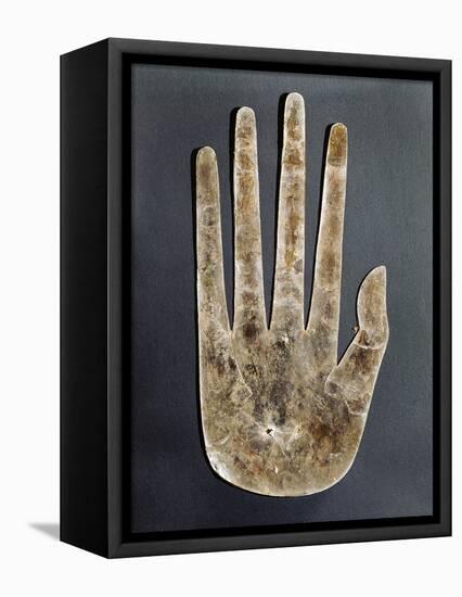 Mica hand, Native American, Hopewell culture, from Ohio, 300 BC - 500-Werner Forman-Framed Premier Image Canvas