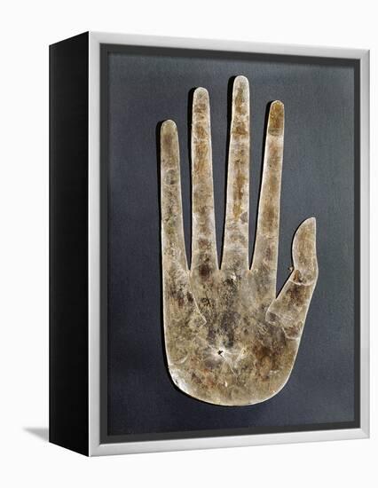 Mica hand, Native American, Hopewell culture, from Ohio, 300 BC - 500-Werner Forman-Framed Premier Image Canvas