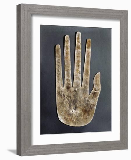 Mica hand, Native American, Hopewell culture, from Ohio, 300 BC - 500-Werner Forman-Framed Photographic Print