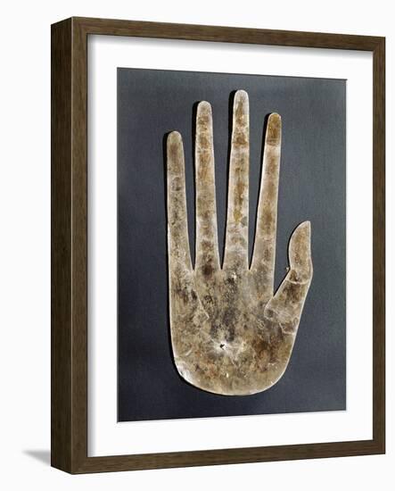 Mica hand, Native American, Hopewell culture, from Ohio, 300 BC - 500-Werner Forman-Framed Photographic Print
