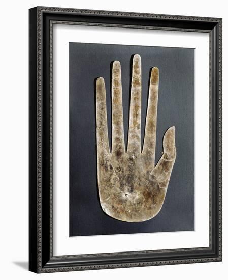 Mica hand, Native American, Hopewell culture, from Ohio, 300 BC - 500-Werner Forman-Framed Photographic Print