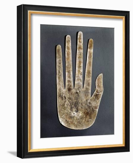 Mica hand, Native American, Hopewell culture, from Ohio, 300 BC - 500-Werner Forman-Framed Photographic Print