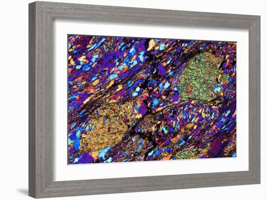 Mica Schist, Thin Section, Polarised LM-PASIEKA-Framed Photographic Print