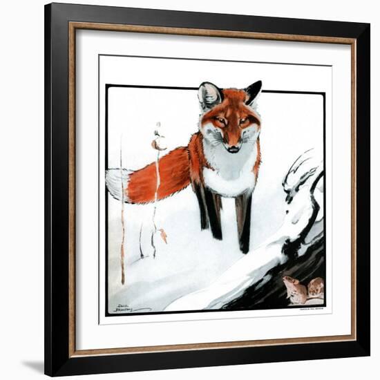 "Mice Hiding from Fox,"February 3, 1923-Paul Bransom-Framed Giclee Print