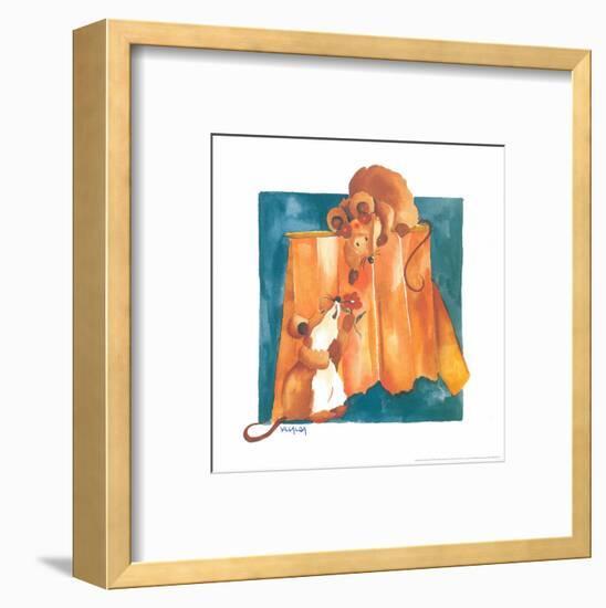 Mice In Love-Urpina-Framed Art Print