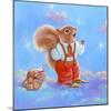 Mice, Squirrel and Bunny family in Clouds I-Judy Mastrangelo-Mounted Giclee Print