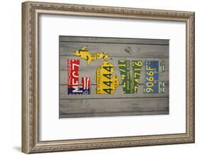 MICH State Love-Design Turnpike-Framed Giclee Print