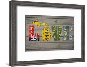 MICH State Love-Design Turnpike-Framed Giclee Print