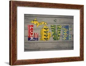 MICH State Love-Design Turnpike-Framed Giclee Print