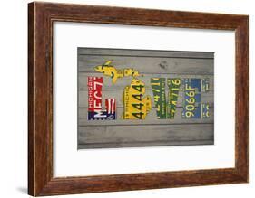 MICH State Love-Design Turnpike-Framed Giclee Print