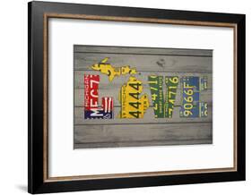 MICH State Love-Design Turnpike-Framed Giclee Print