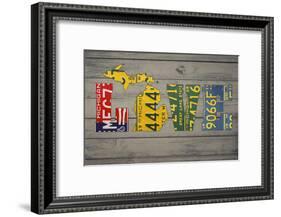 MICH State Love-Design Turnpike-Framed Giclee Print