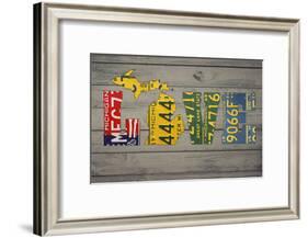 MICH State Love-Design Turnpike-Framed Giclee Print