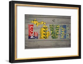 MICH State Love-Design Turnpike-Framed Giclee Print