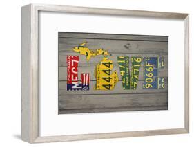 MICH State Love-Design Turnpike-Framed Giclee Print
