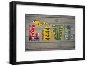 MICH State Love-Design Turnpike-Framed Giclee Print