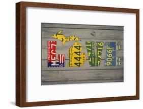 MICH State Love-Design Turnpike-Framed Giclee Print
