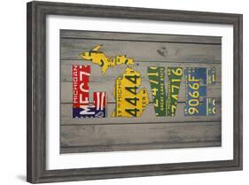 MICH State Love-Design Turnpike-Framed Giclee Print