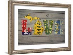 MICH State Love-Design Turnpike-Framed Giclee Print