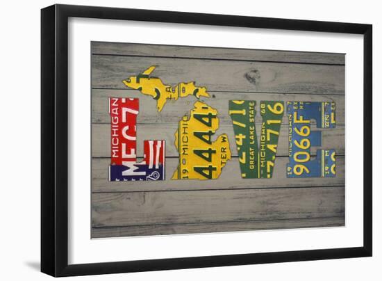 MICH State Love-Design Turnpike-Framed Giclee Print