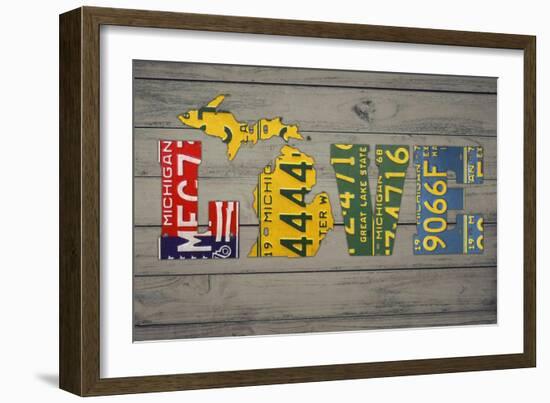 MICH State Love-Design Turnpike-Framed Giclee Print