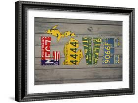 MICH State Love-Design Turnpike-Framed Giclee Print