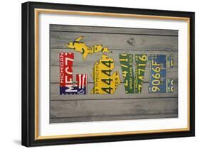 MICH State Love-Design Turnpike-Framed Giclee Print
