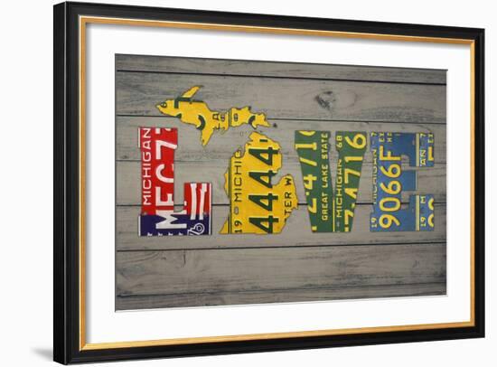 MICH State Love-Design Turnpike-Framed Giclee Print