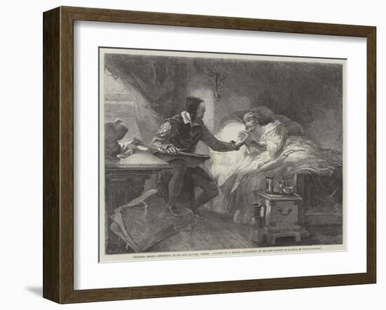 Michael Angelo Attending on His Sick Servant, Urbino-Louis Haghe-Framed Giclee Print