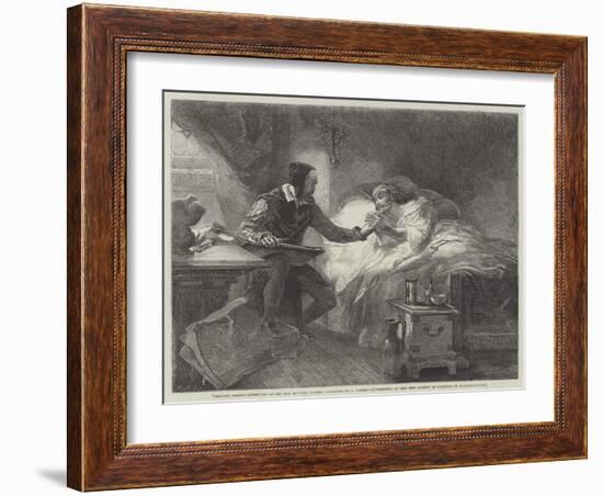 Michael Angelo Attending on His Sick Servant, Urbino-Louis Haghe-Framed Giclee Print