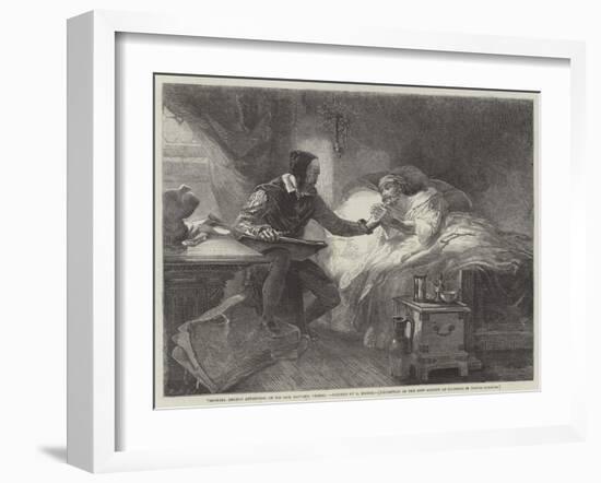 Michael Angelo Attending on His Sick Servant, Urbino-Louis Haghe-Framed Giclee Print