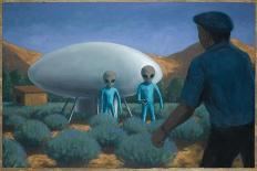 UFOs over the Cascade Mountains-Michael Buhler-Framed Art Print