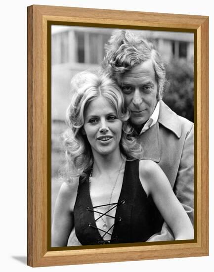 Michael Caine with Britt Ekland-Associated Newspapers-Framed Stretched Canvas